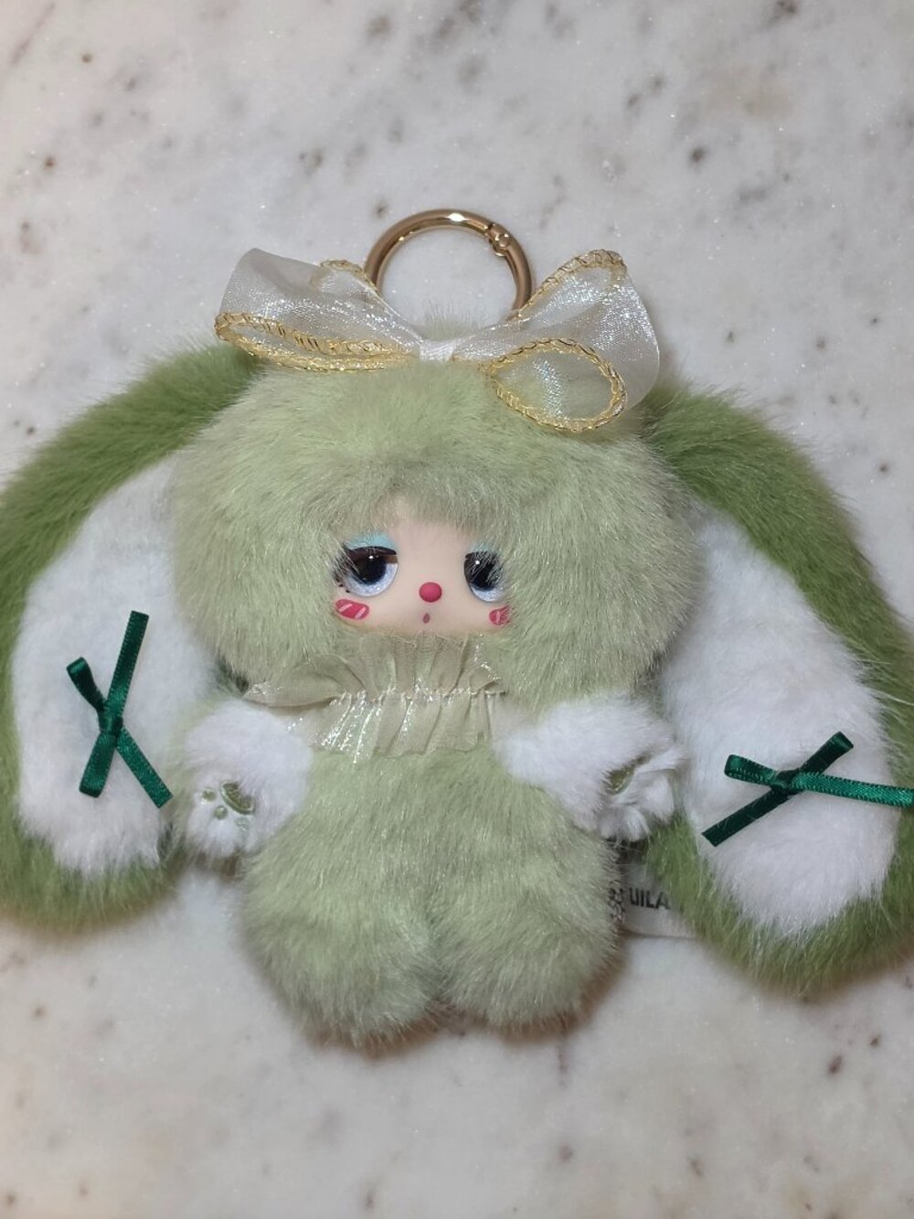 Liila’s Rainbow Candy Bunny Plush Keychain - Matcha Green Senya